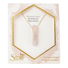 Load image into Gallery viewer, Stone Point Necklace - Moonstone/Stone of Balance