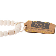 Load image into Gallery viewer, White Fossil Stone Bracelet - Stone of Nurturing