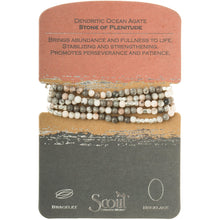 Load image into Gallery viewer, Ocean Agate - Stone of Plenitude - Stone Wrap Bracelet/Necklace