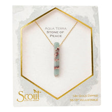Load image into Gallery viewer, Stone Point Necklace - Aqua Terra/Stone of Peace