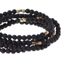 Load image into Gallery viewer, Lava Stone - Stone of Strength - Stone Wrap Bracelet/Necklace