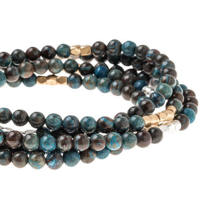 Blue Sky Jasper - Stone of Empowerment - Stone Wrap Bracelet/Necklace
