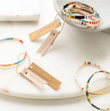 Load image into Gallery viewer, Good Karma Miyuki Bracelet | Strength & Grace - Indigo/Gold