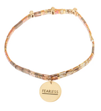 Load image into Gallery viewer, Good Karma Miyuki Charm Bracelet | Fearless - Tortoise/Sparkle/Gold