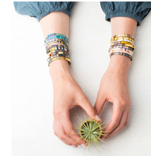 Load image into Gallery viewer, Good Karma Miyuki Charm Bracelet | Fearless - Tortoise/Sparkle/Gold