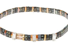Load image into Gallery viewer, Good Karma Miyuki Charm Bracelet | Love Always Wins - Eclipse/Sparkle/Silver