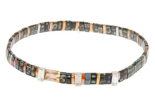 Load image into Gallery viewer, Good Karma Miyuki Charm Bracelet | Love Always Wins - Eclipse/Sparkle/Silver