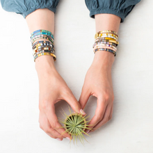 Load image into Gallery viewer, Good Karma Miyuki Charm Bracelet | Love Always Wins - Eclipse/Sparkle/Silver