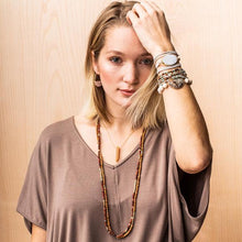 Load image into Gallery viewer, White Fossil Jasper - The Supreme Nurturer - Stone Wrap Bracelet/Necklace