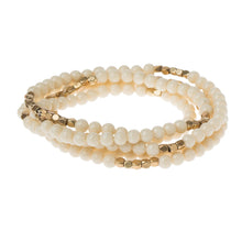 Load image into Gallery viewer, White Fossil Jasper - The Supreme Nurturer - Stone Wrap Bracelet/Necklace