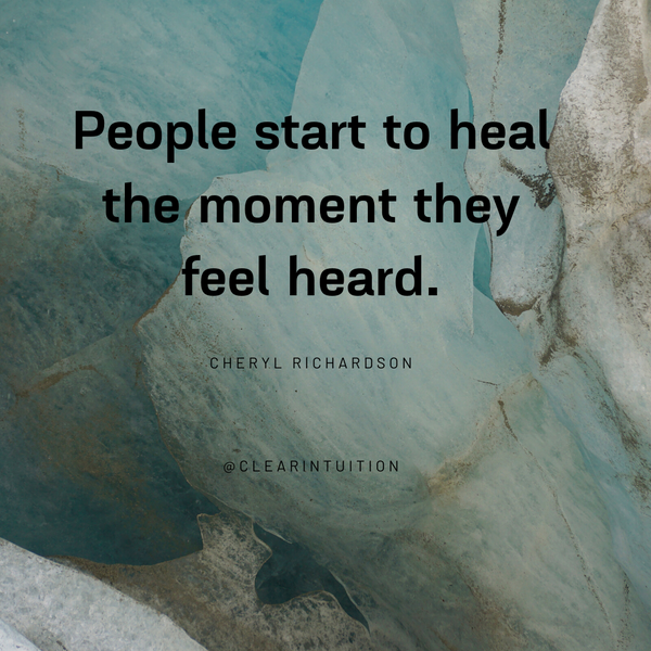 Being Human We Want Two Things: To Be Seen. To Be Heard.