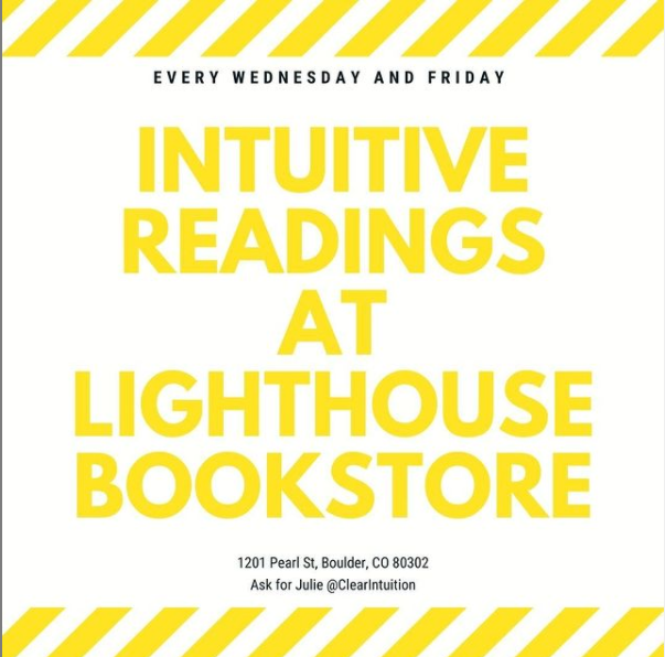 Intuitive Readings at Lighthouse Bookstore in Boulder - April 14, 2021
