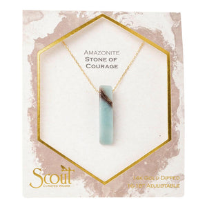Stone Point Necklace - Amazonite/Stone of Courage