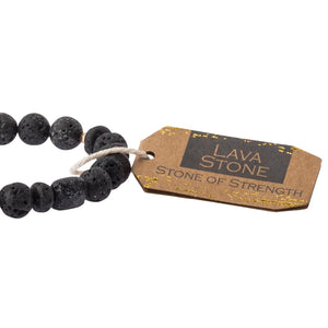 Lava Stone Bracelet - Stone of Strength