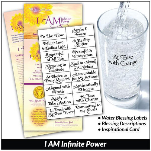 I AM Infinite Power - Water Blessing Label®