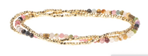 Delicate Stone Tourmaline - Stone of Healing / Gold - Bracelet/Necklace
