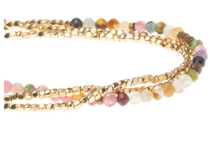 Delicate Stone Tourmaline - Stone of Healing / Gold - Bracelet/Necklace