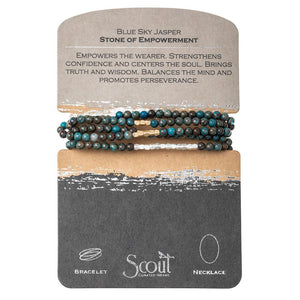 Blue Sky Jasper - Stone of Empowerment - Stone Wrap Bracelet/Necklace