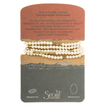 Load image into Gallery viewer, White Fossil Jasper - The Supreme Nurturer - Stone Wrap Bracelet/Necklace